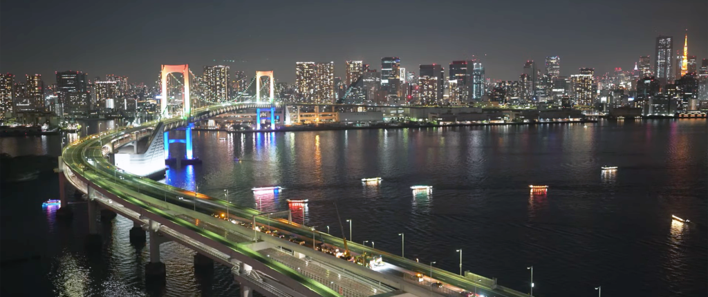 お台場コースで東京の夜景を眺める