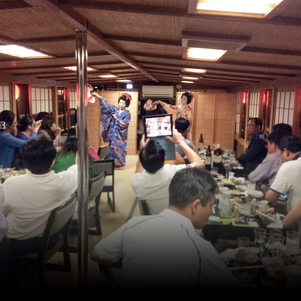 屋形船でのご接待