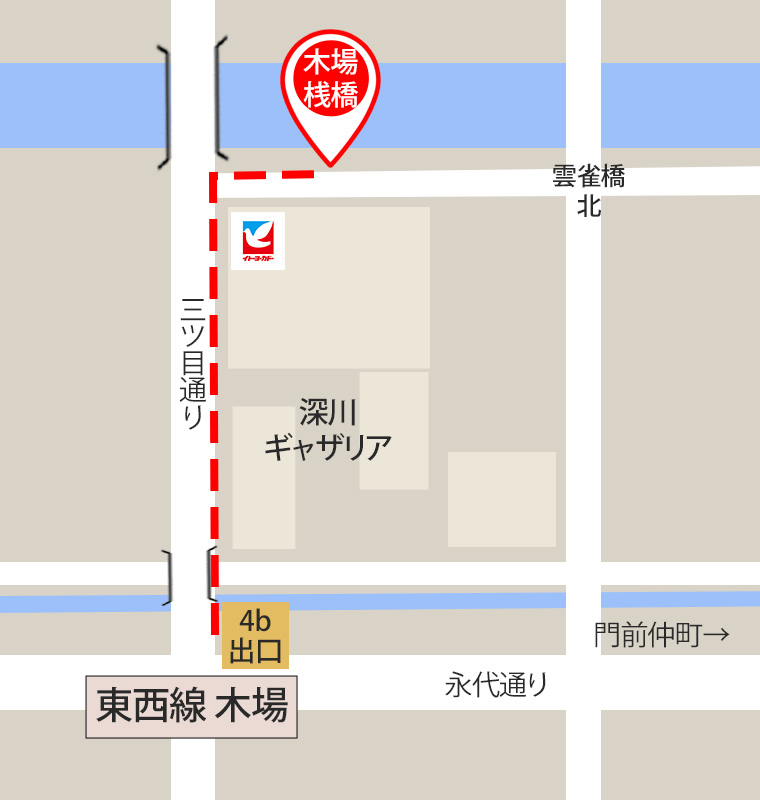 木場桟橋の案内図